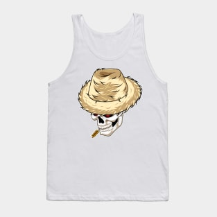 Skull Farmer Wheat Tank Top